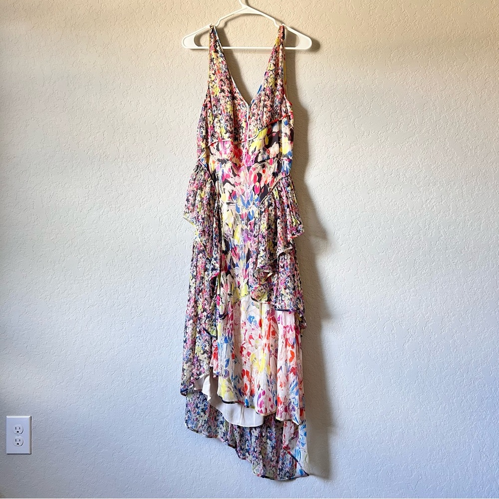 Jason Wu Asymmetrical Floral Print Dress
